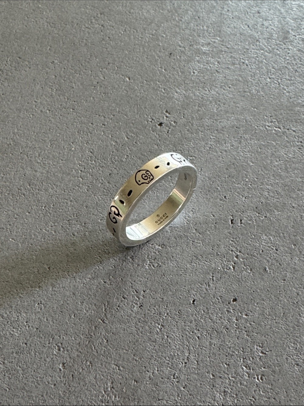 gucci ghost ring 4mm 925 silver size 13 US 6.5 - Picture 3 of 8